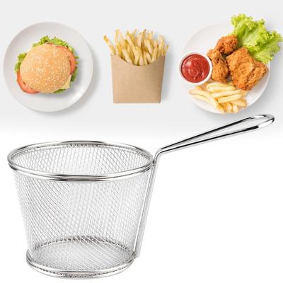 Корзина для жарки, Держатель для картофеля фри из нержавеющей стали, Корзины для фритюрницы с ручками, Держатель для сервировки на стол, Сито, Инструмент для приготовления на кухне