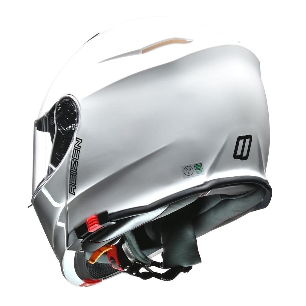 LEAD Motorcycle System Helmet with Inner Shield REIZEN White L Size (59-60cm)