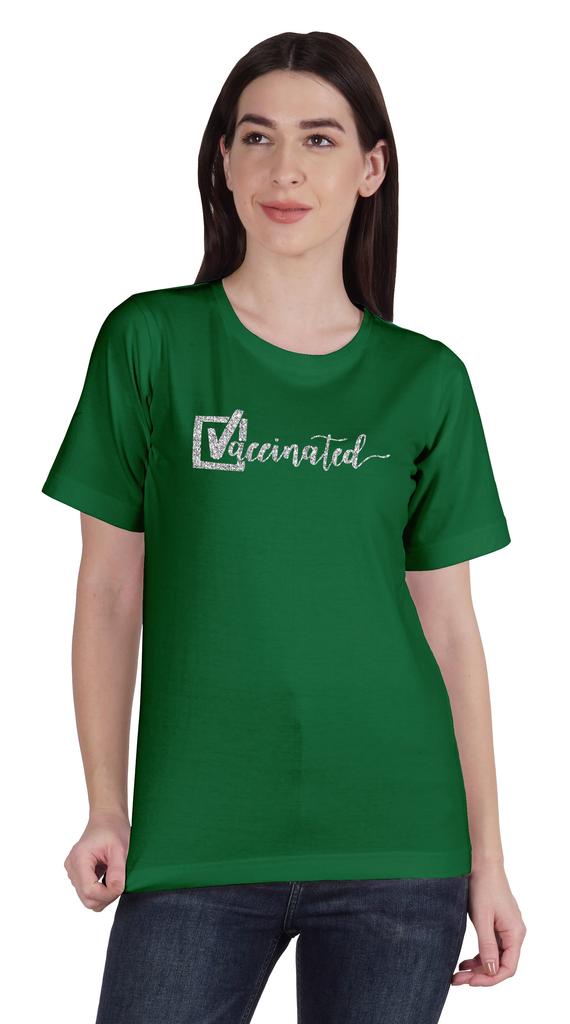 Inkmeso Футболка с круглым вырезом Vaccined Pro Vaccine, хлопковая футболка для женщин