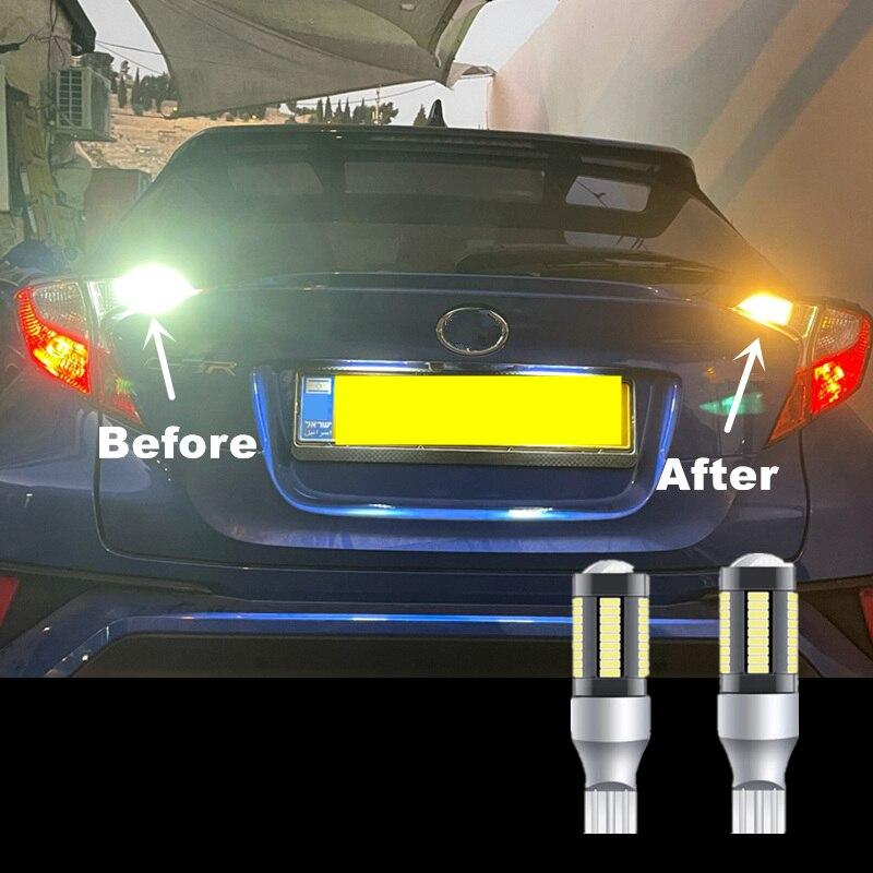 For Toyota CHR C-HR 2016 2017 2018 2019 2020 2021 2pcs/lot Canbus Error Free LED White Backup Reversing Light