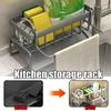 Kitchen Sink Drain Rack Organizer ABS Plastic Self-draining Shelf Soap Sponge Dishcloth Towel Holder Filter Basket