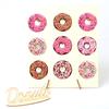Wooden Donuts Wall Display Stand Holder - Candy Sweets Doughnut Rack For Party