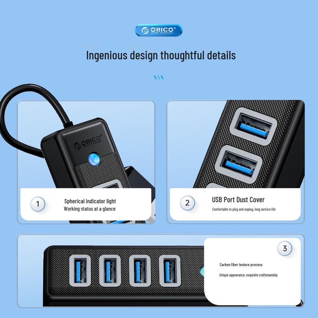 ORICO 4-портовый USB 3.0 хаб с расширением Type-C 5 Гбит/с