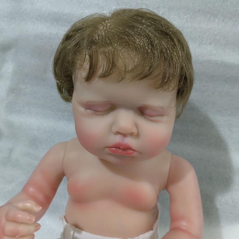 Реалистичные куклы-ребёнки Reborn Baby Dolls, силиконовые, полностью детское тело, LouLou, 19 дюймов, 49 см, водонепроницаемая игрушка для душа, ручная работа, прошитые волосы, куклы-младенцы для детей от 3 лет и старше
