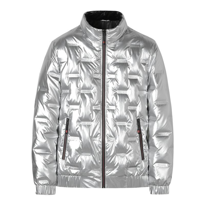 Мужская зимняя утепленная пуховая куртка для отдыха с ярким лицом