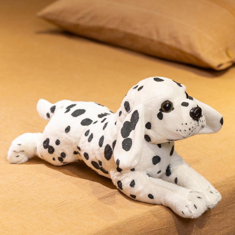 50CM Simulated Lying Rottweiler Dalmatian Beagle Cavalier King Charles Spaniel Plush Toys Soft Stuffed Lifelike Puppy Dog Doll