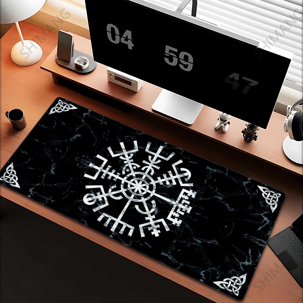 VikingVegvisir Logo Mousepad INS Tide Large Thickened Mouse Pad Oversized Gaming Keyboard Notebook Table Mat for PC Computer