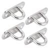 4 Pcs Stainless Steel Wall Mount Plate Oval Sail Sunshade Pad Eye Plate Oblong Sail Shade Pad Eye