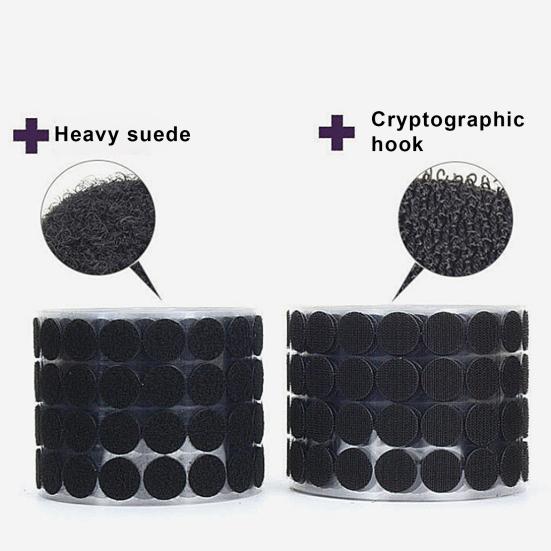 500 шт. самоклеящихся точек диаметром 10 мм для многоразового использования в классе, школе, сделай сам, проекты ручной работы, нейлоновая липкая задняя часть, крючок, круглая застежка-лента для монет