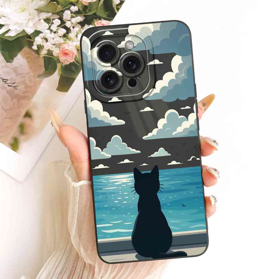 For iPhone 15 Pro A2848 A3101 Case Fashion Cartoon Print Soft Silicone Cover For iPhone 15Pro A3102 A3104 Phone Shell Bumper