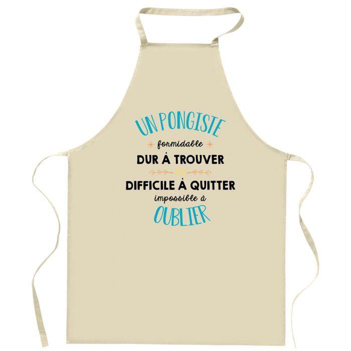 Tablier de cuisine - Un Pongiste Formidable - Motif humour - Coton - Impression France