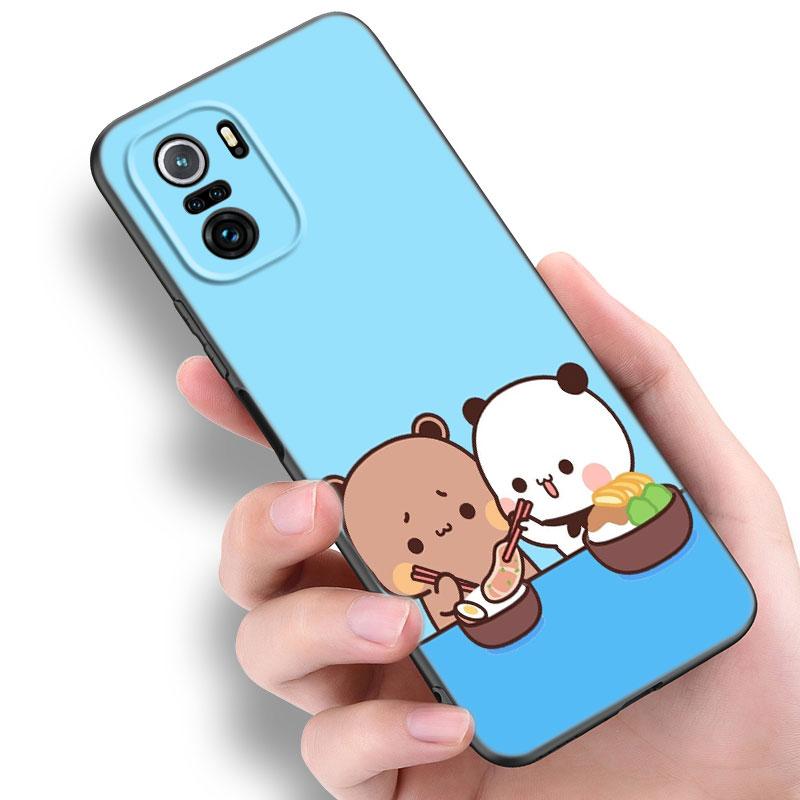 Cute BuBu DuDu Black Silicone Phone Case For Xiaomi POCO X3 X4 NFC F5 M3 M4 M6 X5 X6 Pro F3 F4 GT 5G C55 C65 M5