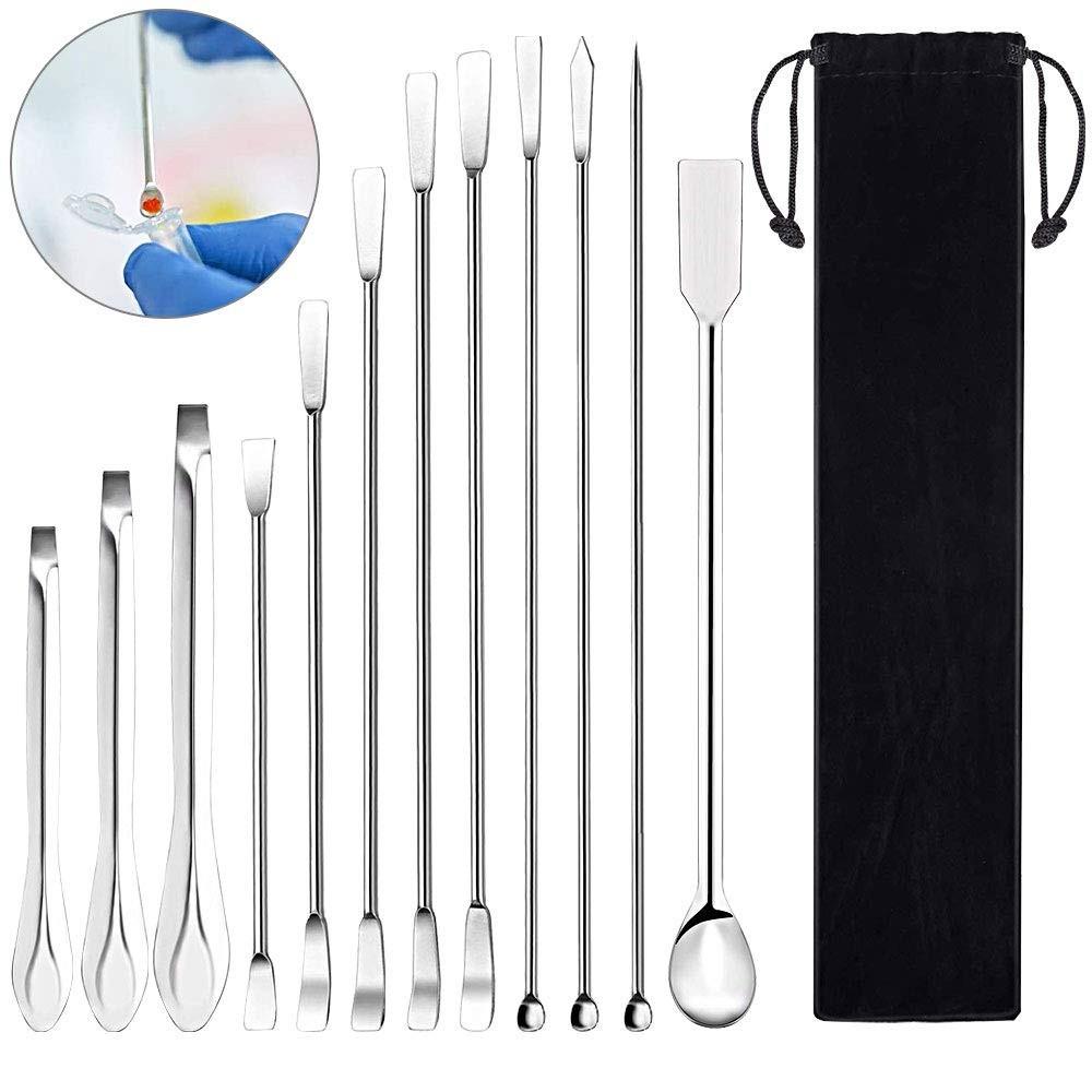 12Pcs Lab Spoon Spatula Laboratory Sampling Spoon Mixing Spat SW High Quality