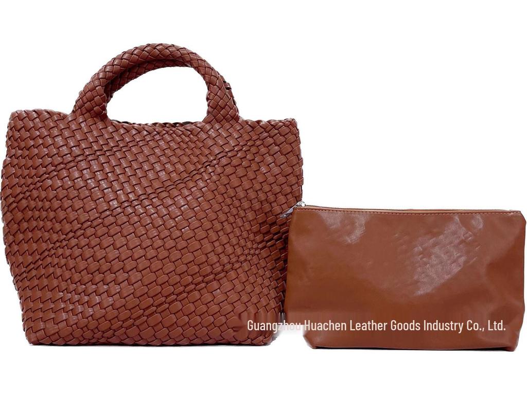 Женская большая модная плетеная сумка-тоут - Универсальная двухручная сумка-шоппер «мать-ребенок»