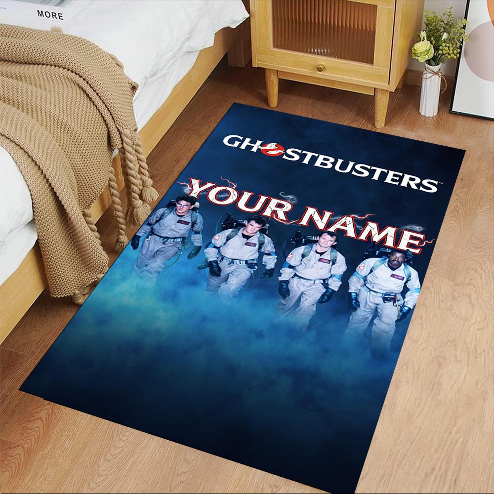Ghostbusters Customize Your Name Floor Rug Office Rug Suitable for Outdoor Dining Room Playrooms Game Room Antislip Carpet Decorate Offices
