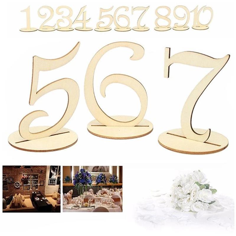 10шт 1-10/11-20 набор номеров деревянных столов с базой для дня рождения, свадьбы