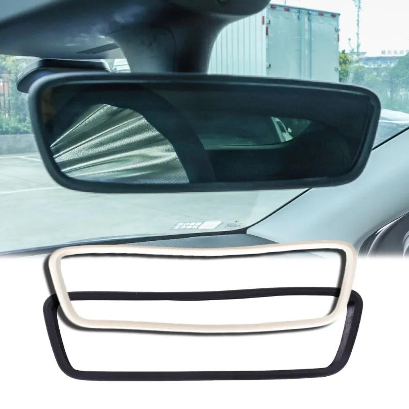 Central Rearview Mirror Cover For Tesla Model Y 3 Silicone Case Center Control Navigation Screen Frame Cover Caps
