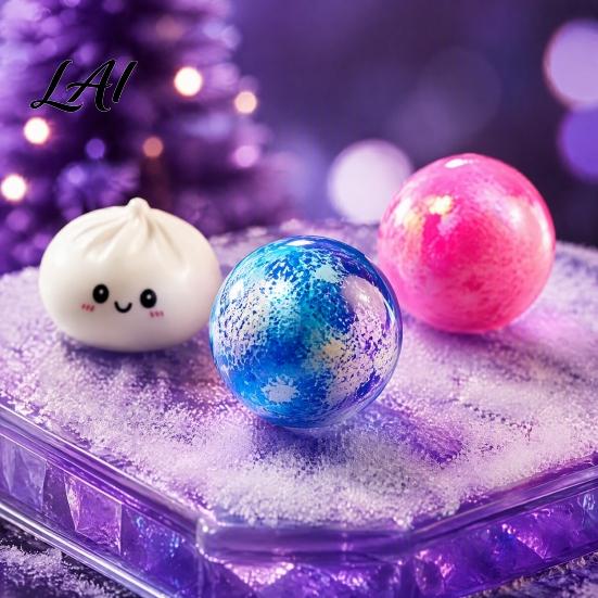 Soft Squeeze Toys for Sensory Play Advent Calendar Bun Fidget Toys Christmas Stocking TPR Kids Stuffer Stress Relief Adults Holiday Countdown