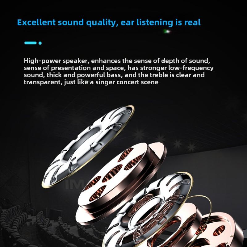 F9 Upgraded Bluetooth Headset Power Digital Display TWS5.0 Dual Ear Sports Wireless Headset