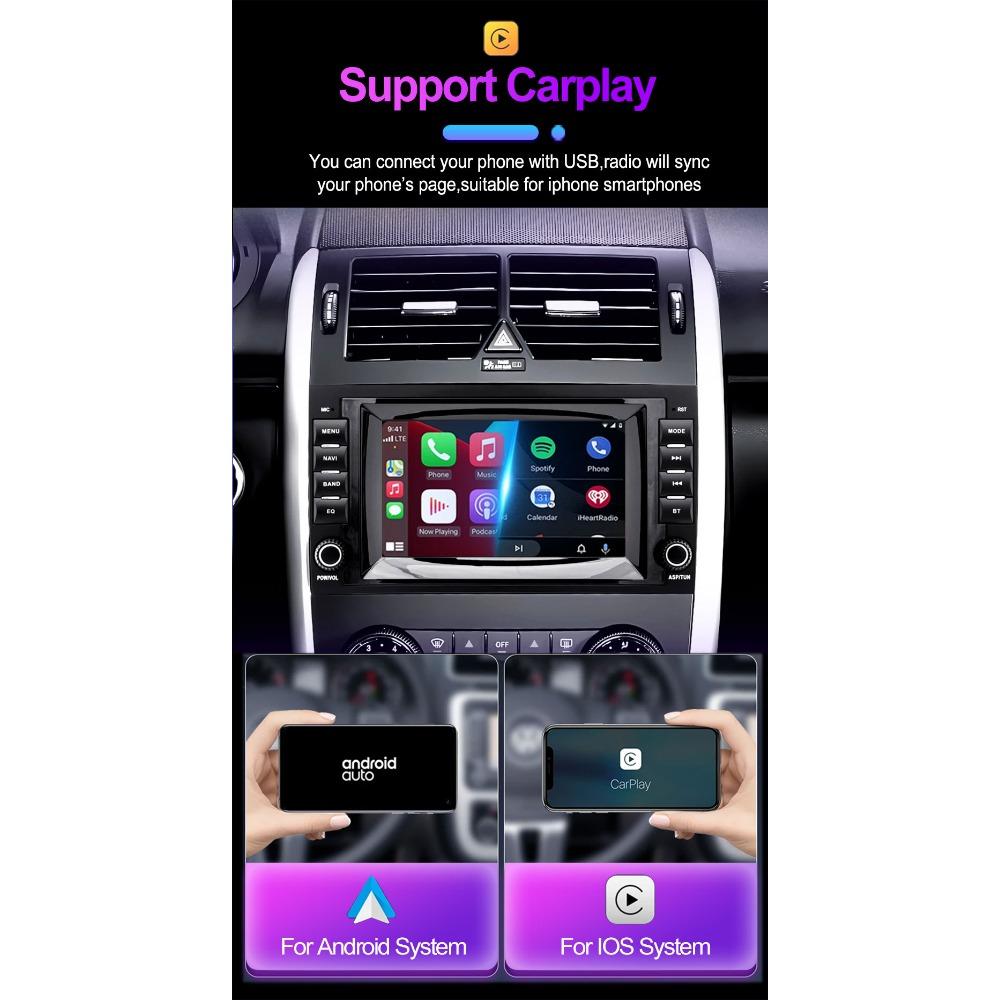Car Radio Multimedia Player For Mercedes Benz A-Class W169 B-Class W245 V-Class W639 W906 Sprinter Viano 2 Din Android Carplay GPS Autoradio 2+32GB