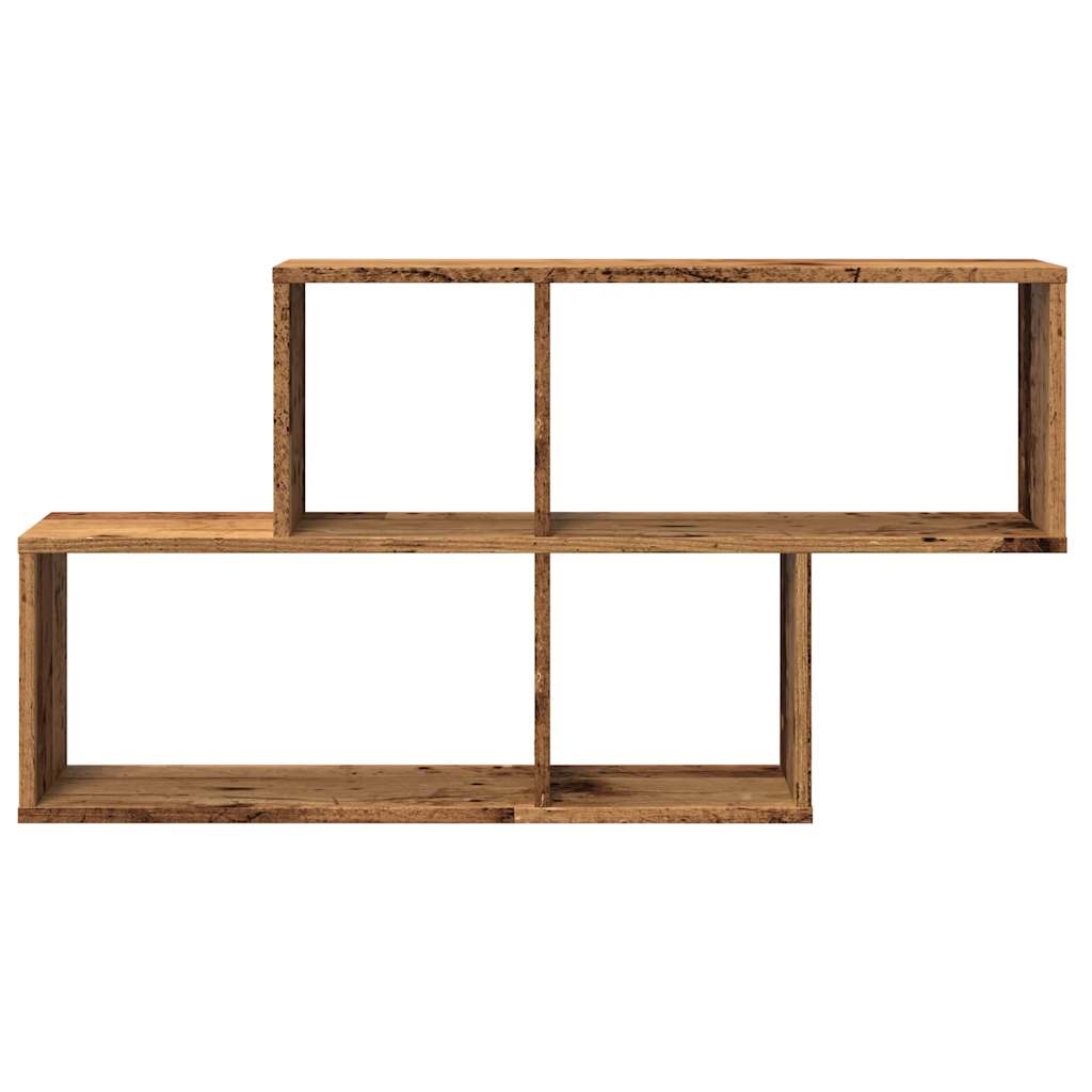 Wall Shelf Vintage Wood Look 100 x 18 x 53 cm Engineered Wood