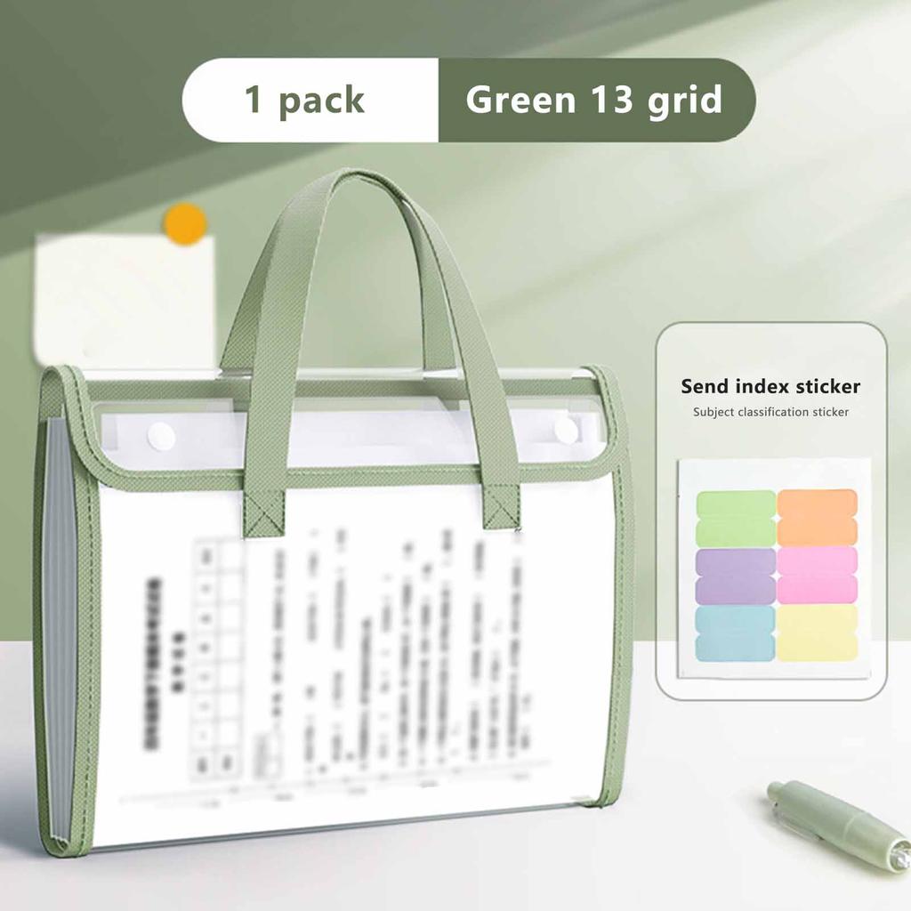 Accordion File Folder Organizer Convenient to Carry with Handle Storage Bag Suitable for School Business Office