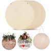 Christmas Scrapbooking with Hole Wedding Decor Ornament Blank Plaque Wood Circles Round Wood Pieces