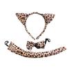 Animal Costume Ears Headband Tail Bow Tie Set for Toddlers And Kids Adjustable Plush Animal Costume for Halloween Cosplay Performance