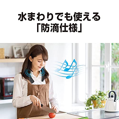 Беспроводная шейная акустическая система Panasonic с Bluetooth. Примерно 13 часов непрерывного воспроизведения. Черный микрофон, Hands-free, SC-WN10-K.