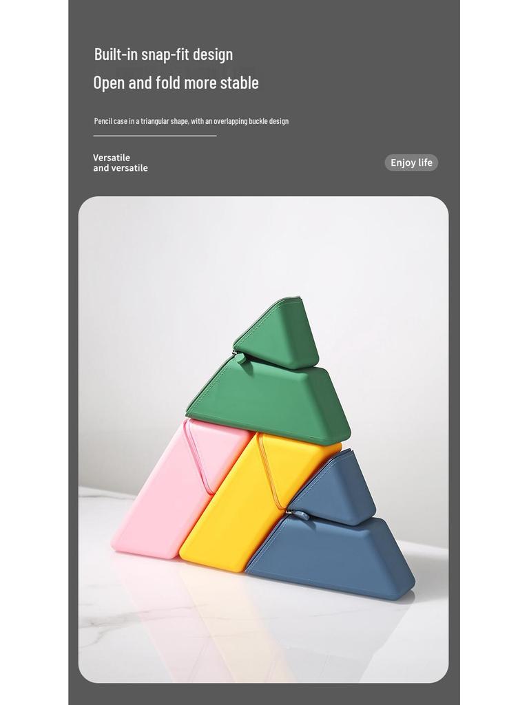 Вместительный мягкий силиконовый телескопический пенал и подставка для ручек