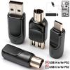 1-4 шт. для PS2 на USB A/USB-C Папа на Маму Адаптеры Универсальные Конвертеры Игровых Консолей для PS 2 Мышь Клавиатура Ноутбук Разъем