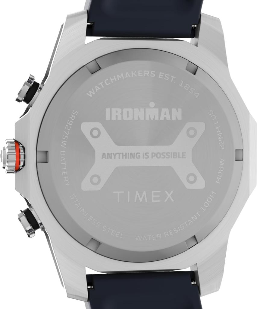 Timex Men's Iron Man Adrenaline 48mm Watch - Black Strap Black Dial Black Case, Blue/Blue/Silver Tone. , modern