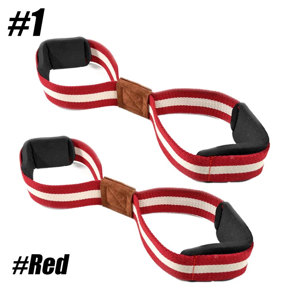 1 пара ремней для поднятия тяжестей в форме восьмерки для тяжелой атлетики, тяжелых тренировок по становой тяге, ремни для запястий, бинты для спортзала, снаряжение