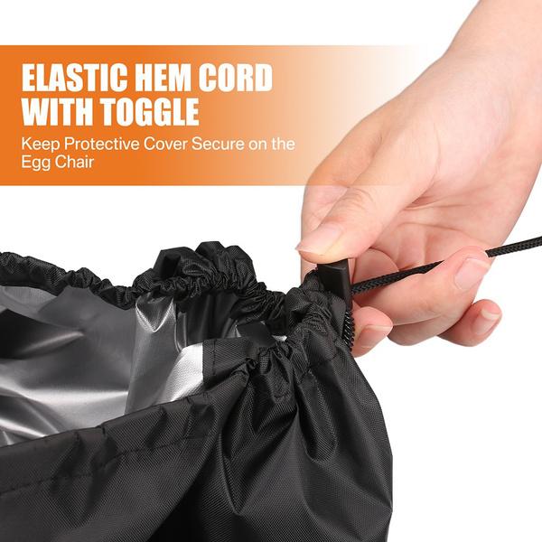 Teynewer Waterproof 210D Oxford Cloth Large Hanging Swing Egg Chair Cover Home Garden Patio Outdoor Protect Home Furniture From Dust Rain Sun