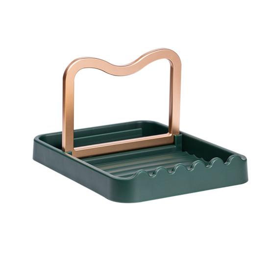 Устойчивая подставка для кастрюль с крышкой, противоскользящая практичная полка для посуды, держатель для хранения столовых приборов