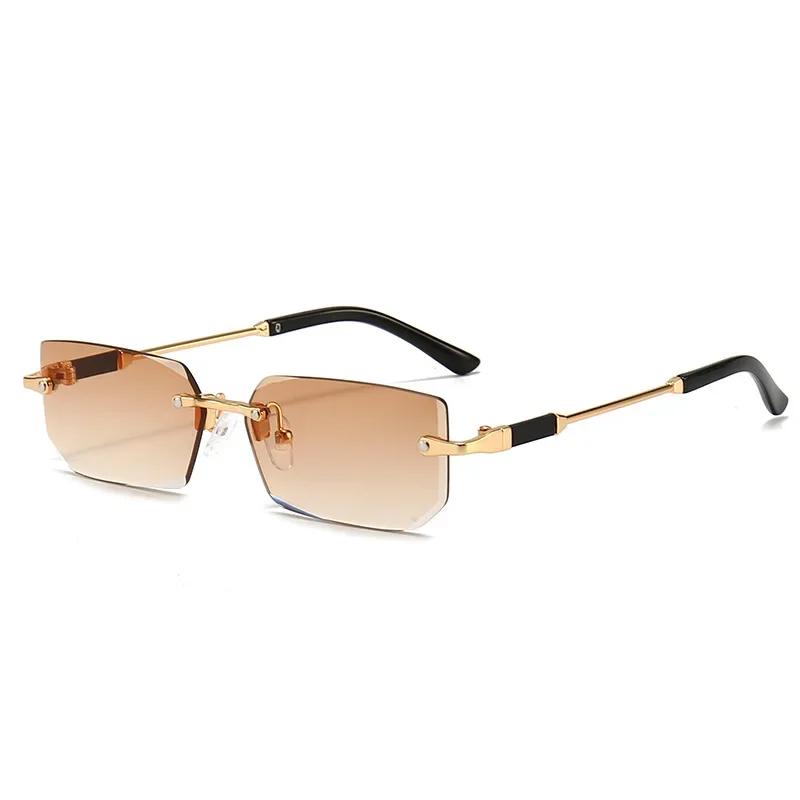 Summer New Frameless Women Sunglasses Fashion Personality Multi Color UV400 Protection Unisex