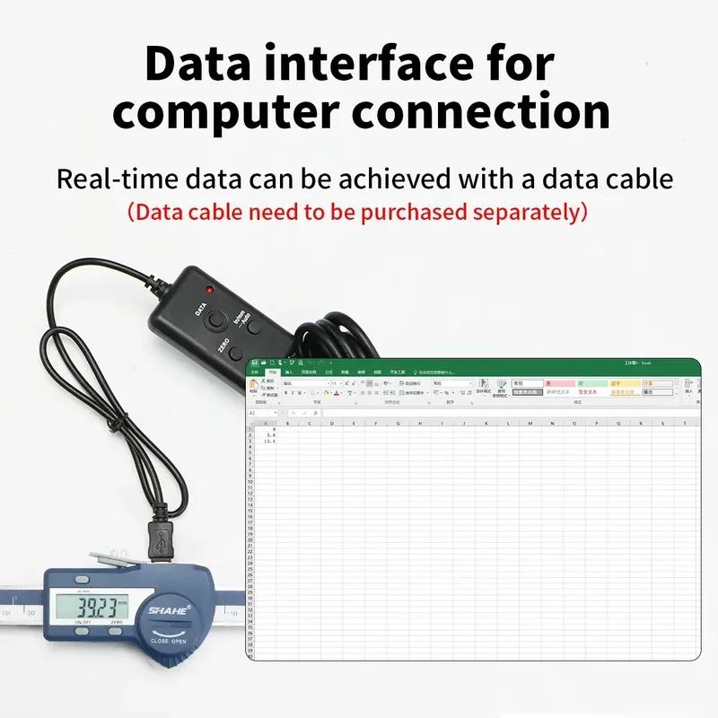 SHAHE 100 mm Stainless Steel Horizontal Linear Scale Type Digital Caliper LCD Display