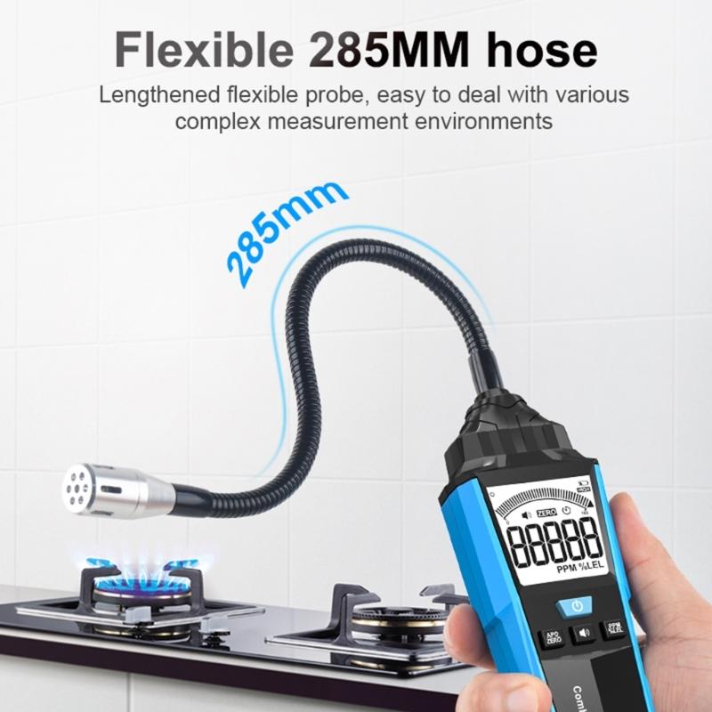 Портативный анализатор утечки горючего природного газа, точное обнаружение с помощью звукового и светового сигнала