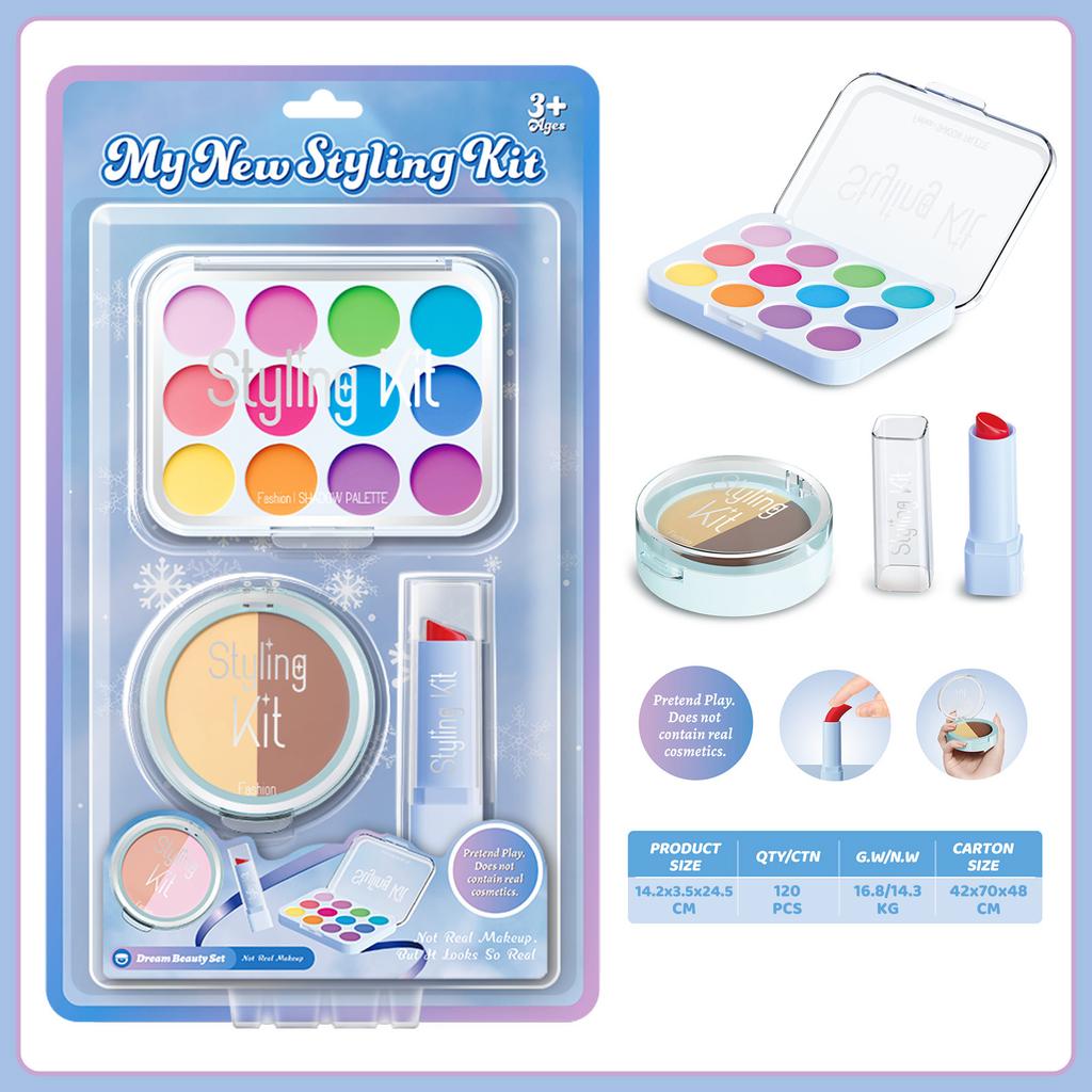 Girls Simulation Dressing Non-Smearing Makeup Children Cosplay Play House Toys Cosmetics Set