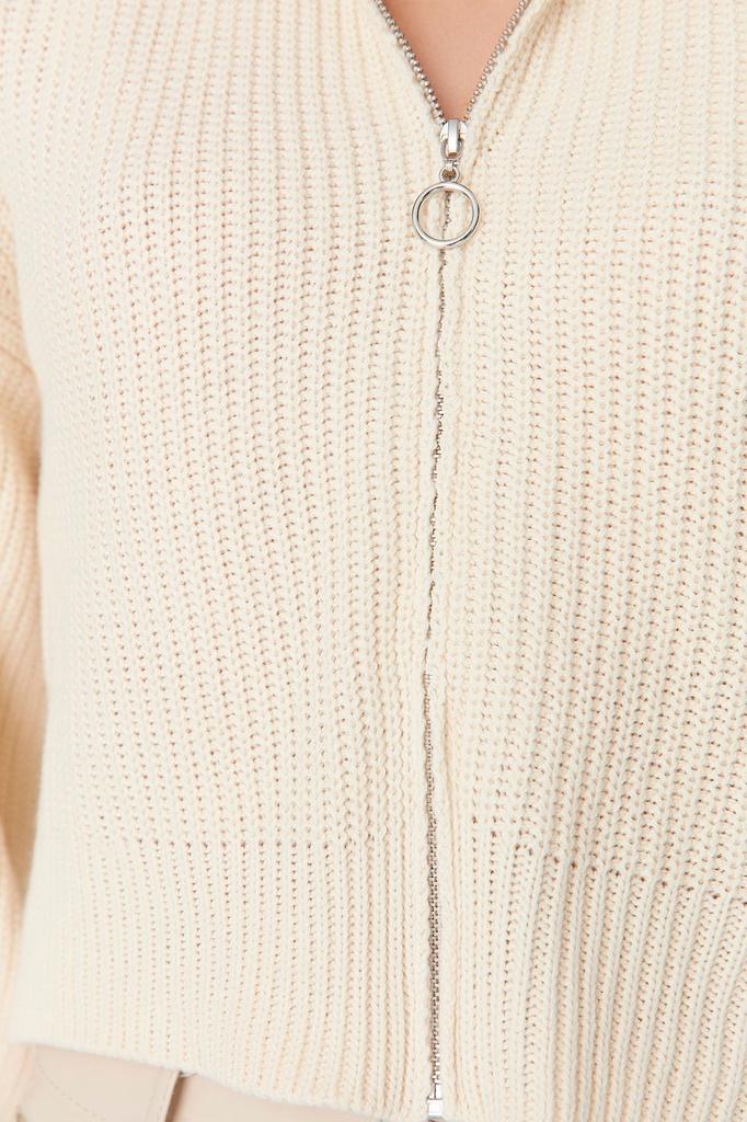 Женский элегантный кардиган, черный укороченный трикотажный кардиган на молнии