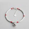 La Monada Red Thread For Hand 925 Sterling Silver Bracelet Bell Tube Red Thread String Rope Bracelets For Women Silver 925