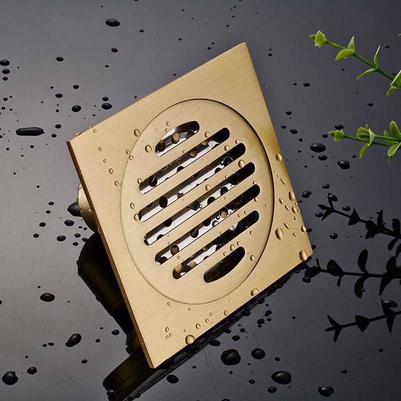 Bathroom Floor Shower Drain Waste  Floor Drain Anti-odor Bathtub Shower Drainer Stainless Steel Square Drainage