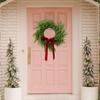19inch Artificial Pine Christmas Wreath Front Door Multifunctional Xmas Garland for Holiday