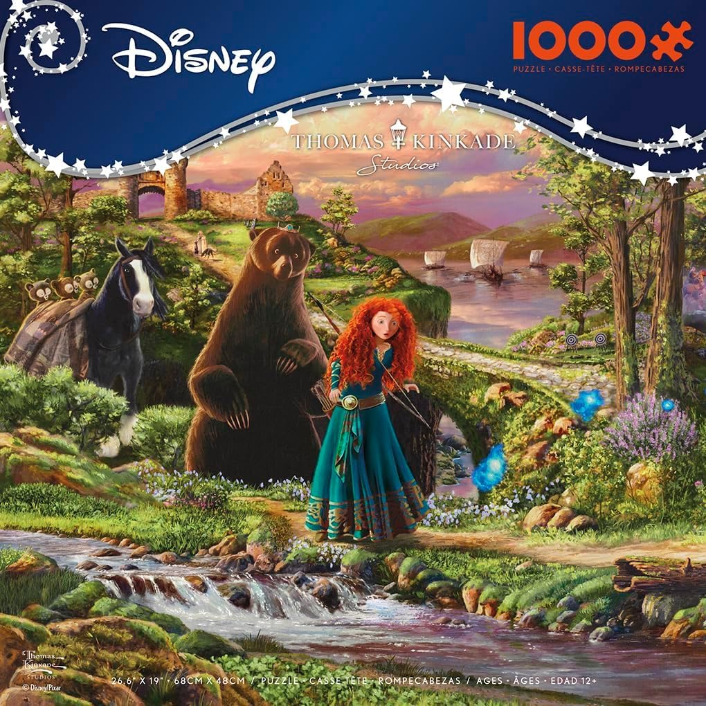 Пазл Ceaco Disney Pixar Thomas Kinkade Храбрая сердцем для взрослых Сложный пазл, идеально подходящий для игровых вечеров - - - - - 1000 деталей -