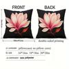 One Cushion Cover Featuring Blooming Magnolia Flowers, Designed With A Festive Theme, Includes A Hidden Zipper, Suitable For Sof