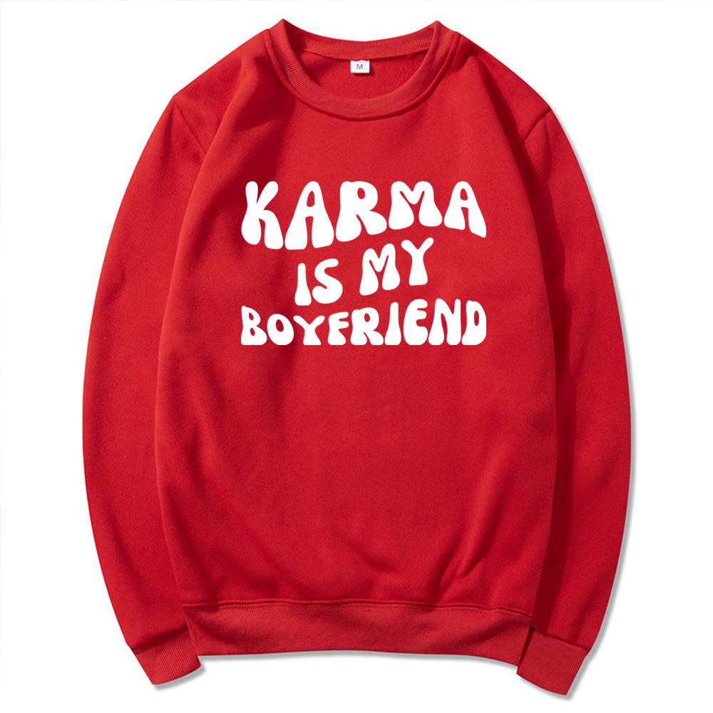 Толстовка Karma Is My Boyfriend, новый альбом Midnights 3am, пуловер в стиле ретро, ​​толстовка с капюшоном Karma, забавные толстовки с круглым вырезом Midnights Lyric