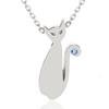 [облачные украшения] Cloud Jewelry CN-1b Синий Кот Кулон Женское Ожерелье [Деревянная Подарочная Коробка в Комплекте] Стерлинговое Серебро 925 cn-1b