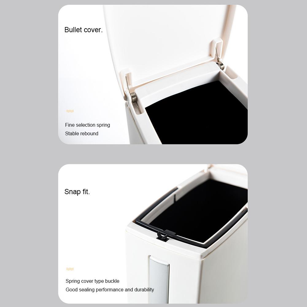 Integrated Trash Can Toilet Brush Set Large Capacity Toilet Brush and Waste Bin Set with Lid Multifunction Bathrom Accessories