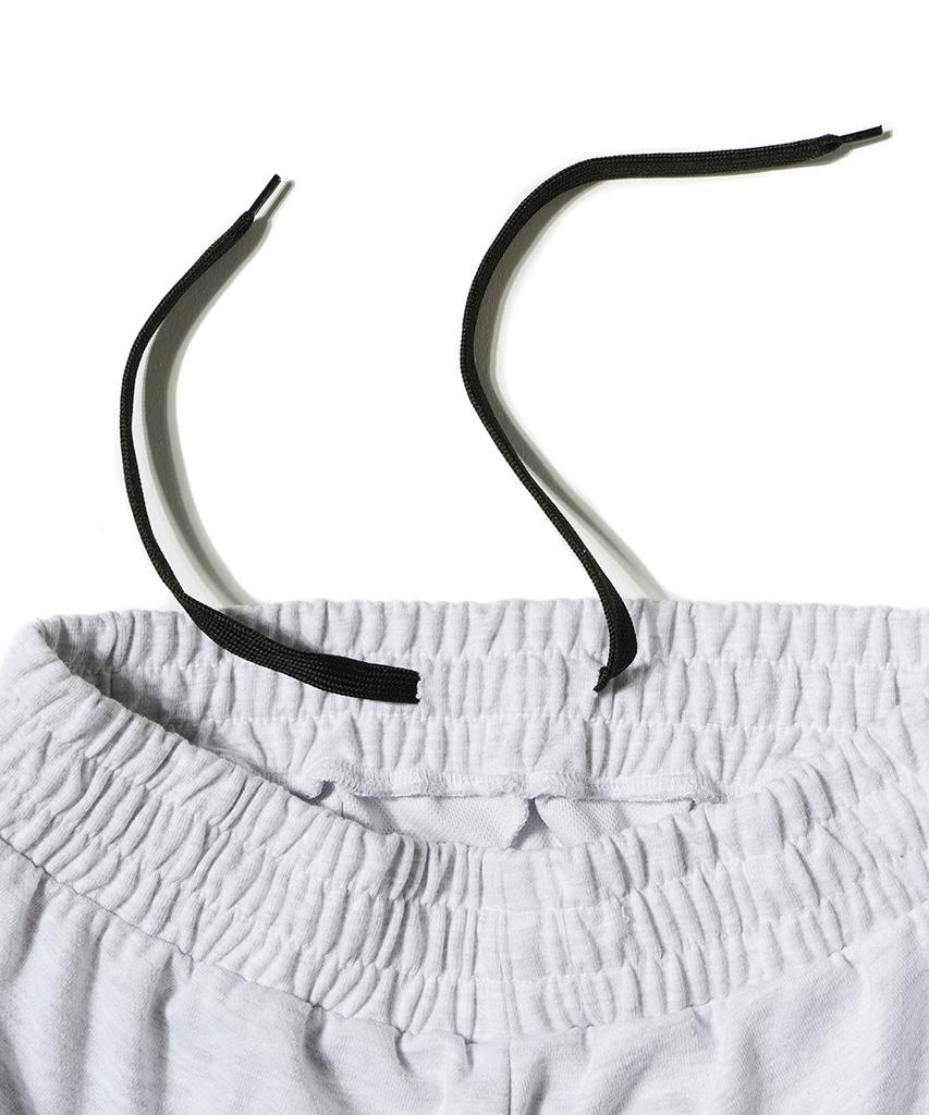 GAKKAI UNIONS Single-Pleat Wide Sweatpants White Melange