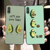 Avocado Aesthetics Phone Case For Honor 70 50 20 7S X9 X8 X7 Magic 4 3 Pro Soft Black Phone Cover